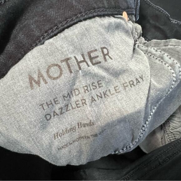 Mother Sz 31 The Mid Rise Dazzler Ankle Fray Jeans Holding Hands - Picture 11 of 11